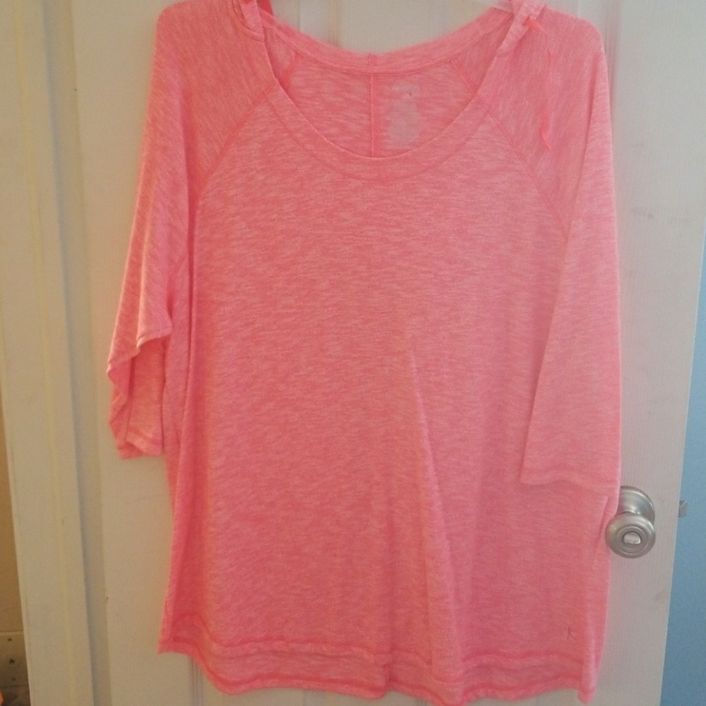 Danskin size 3x hooded sweatshirt in heather pink